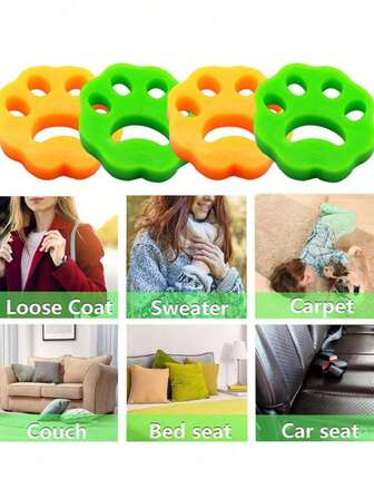 2pcs Pet Hair Remover, Removes Lint From Clothes, Suitable For Dog & Cat Dryer, Reusable Laundry Accessory