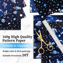 24 Sheets Blue Green Scrapbook Paper, 12x12 Inch Double Sided Vintage Pattern Paper For For Card Making, DIY Album, And Craft Backgrounds - Không gian - Xem 4