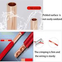 Kit de casquillos de alambre de 250 Uds., conector de engarzado de cobre de tamaños, Kit surtido de terminales a tope eléctricos no aislados SN0W - Kit de 250 piezas - Ver 6