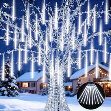 8-Tube USB Powered Meteor Shower Lights, Outdoor Holiday Decoration Icicle Lights, Suitable For Christmas, Halloween, Wedding, Birthday Party Decoration - Applicable For Yard, Garden, Street, Holiday Lighting, Wedding Decoration, Decorative Lighting, Lighting, Waterproof Lights, Multi-Tube String Lights, Home Decor, Event Planning - Multicolor - View 4