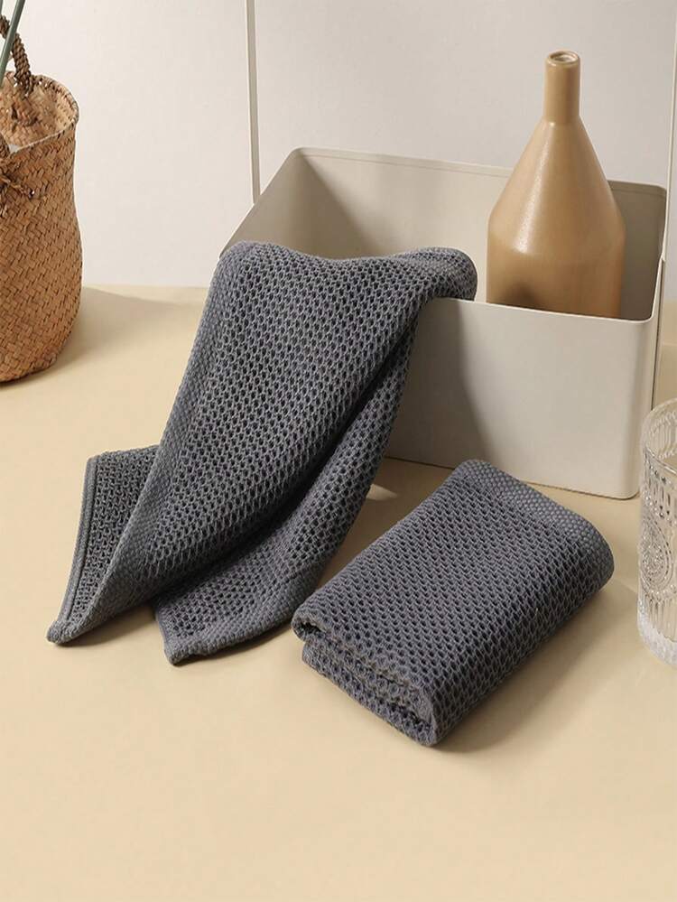 4pcs Plaid Dishcloth Set, Square Kitchen Towels, Solid Color, Highly Absorbent And Durable, Suitable For Dishes And Countertops - Multicolor - View 10