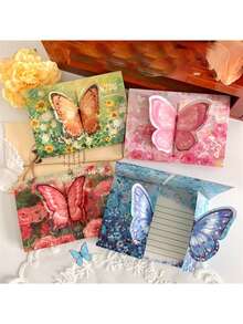 2pcs 3D Pop-Up Greeting Cards With Envelopes, Couple Gift, 3D Butterfly Design, Vintage Style, Suitable For Birthday, Wedding, Anniversary, Valentine's Day, Mother's Day, Thanksgiving, Christmas, Size: 10*14cm (3.9*5.5 Inches) - Multicolor - View 9