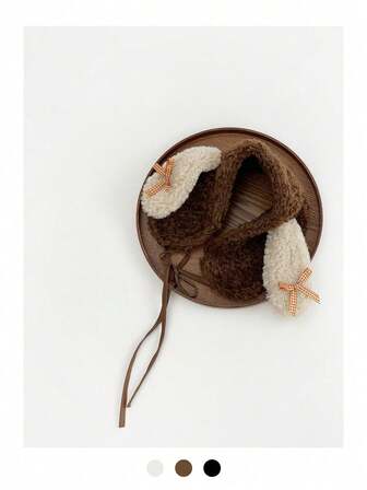 1pc Plush Dog Ear Design Earmuffs, Cute Fluffy Ear Warmers For Women, Winter Ear Protection, High Fashion, Soft & Adorable, Suitable For Students, Versatile