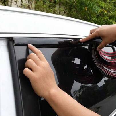 黑色汽车车窗装饰条，通用PVC防撞保护条