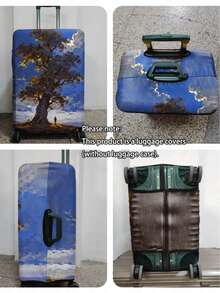1PC 300G/Sq. Meter Travel Series Printed Pattern, Perfect For Business Trips, Summer Vacations, And Back-To-School Travel. This Durable, Scratch-Resistant Polyester Protective Cover Is Suitable For Both Men's And Women's Luggage, Providing Dust Protection And Easy Cleaning. It's A Must-Have Travel Accessory For Outdoor Vacations (Suitable For 20-28 Inch Suitcases). - Multicolor - View 13