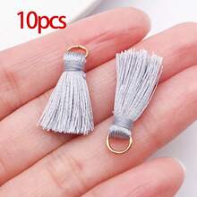 10/15 chiếc tua rua mini nhiều màu sắc, tua rua nhỏ dùng làm đồ thủ công, trang sức, móc khóa, phụ kiện trang trí túi xách, mặt dây chuyền, phụ kiện DIY thủ công. - tua rua - Xem 24