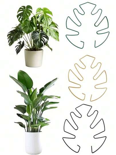 1pc Sturdy Turtle Back Bamboo Support Trellis - Metal Climbing Plant Trainer With Bamboo Handles, Ideal For Healthy Plant Growth And Garden Decor, Plant Stand | Climbing Plant Support | Metal Stabilizer