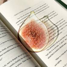 1pc Acrylic Fruit Bookmark - Watermelon, Apple, Fig, Translucent Ins-Style Design, Fresh Reading Gift, Back To School - Multicolor - View 4