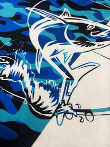 钓鱼连帽衫、航海衬衫、男士夏季长袖狩猎衬衫、高性能钓鱼装备、沙滩上衣、登山服、钓鱼服 - 寶藍色 - 查看 5