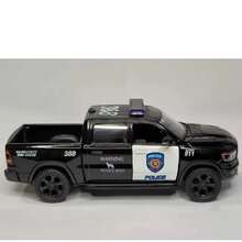 Action Figure Miniature Ram 1500 Lisa Die-Cast Truck With Friction Drive. - Black and White - View 4