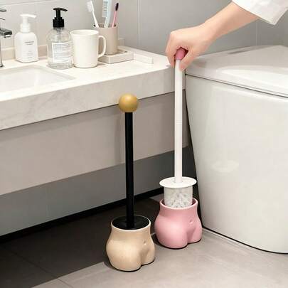 1 chiếc chổi cọ toilet kiểu dáng đẹp, chất lượng cao, thiết kế sáng tạo, thích hợp để vệ sinh và trang trí phòng tắm, quà tặng tân gia.