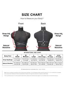 Women's Plus Size Belt, Punk PU Leather Chest Harness Belt For Women,  Fashion Body Harness Belt, Gothic Accessories For Party Dating Harness Belt. - 黑色 - 查看 6