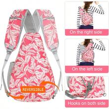 ZOMAKE Sling Bag Waterproof - Stylish Crossbody Bag With Adjustable Shoulder Strap Lightweight Small Backpack Chest Daypack For Travel Cycling Work Sport Hiking Gym Cruise - FushciaWhiteLeaf - View 5