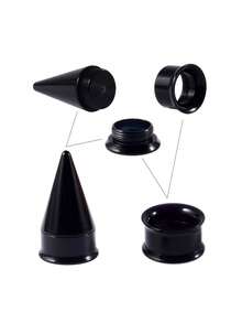 2件套锥形尖刺亚克力耳塞扩耳器套装，二合一耳廓扩张器螺丝套装穿刺饰品 - 擴耳器 - 查看 8