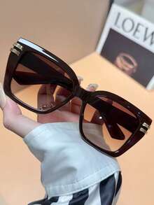 一副时尚方形镜框高端太阳镜，欧美风格，防紫外线 - A - 查看 9