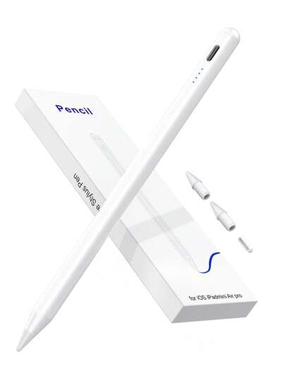 90mAh Capacity Stylus Pen With Anti-Mistouch And Tilt Sensing Features, Compatible With IPad 10 (10.9-Inch, 2022), IPad Air 4/5/6/M4, IPad A16 (11-Inch, 2025), IPad Air 11/13-Inch (M3/M2), IPad Pro 11/12.9-Inch - White