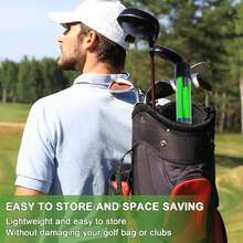 Golf Alignment Sticks 48" Collapsible Alignment Rods Golf Training Aid For Aiming, Putting, Swing Trainer, Golf Training Stick 2 Pack With Clear Tube Case,36291922 - 珊瑚橙 - 查看 6