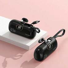 内置连接器和液晶显示屏的快充移动电源，8000mAh 大容量，配备液晶显示屏，支持 20W 快速充电，USB-C 迷你充电器，适用于 17/16/15/14/13/12 和安卓手机，小巧轻便，情人节礼物佳选。 - 彩色 - 查看 7