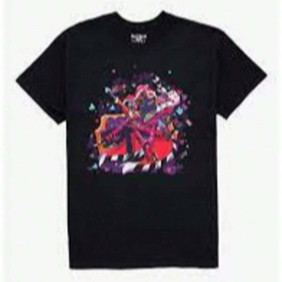 Men's Graphic T-Shirt, Black Casual Crew Neck Tee, 100% Cotton, Men'S & Women'S H Azbin Hotel Pride Flags Graphic T-Shirt - Casual Streetwear With Bold Red & Black Gaming Design, Round Neck Regular Fit Unisex Tee For Casual Attire & Video Game Events, All-Season Comfort, Vibrant Heart-Shaped Print With Colorful Game Characters, Soft Breathable Fabric For Men And Women, Stylish Casual Wear With Unique Pride Flags Group Design, Men Graphic Tee, Funny Tshirt Men, Men Graphic T Shirt, Graphic T Shirt Men, Men' T Shirt, Graphic Tee Men, T Shirt For Perfect Gift For Dad Or Friends, Sizes S-XXXL Christmass Gift - 黑色3 - 查看 1