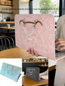 1个便携式高档笔记本电脑保护套，通用型13/14/15/16英寸防刮手提笔记本电脑包，办公学习数码配件，适合职业女性和学生使用