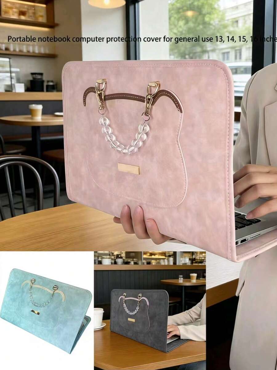 1个便携式高档笔记本电脑保护套，通用型13/14/15/16英寸防刮手提笔记本电脑包，办公学习数码配件，适合职业女性和学生使用