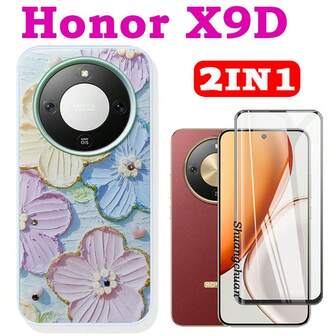 Gehärtetes Glas Bildschirmschutz mit schwarzen Rändern für Honor X9D, Honor X5C, ZTE Nubia Neo 3GT, Nubia Neo 3, ZTE V70, ZTE V70 Max, Redmi A5 + transparente gerade Kante Handyhülle