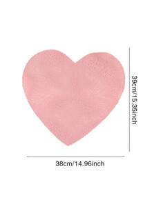 1/4/6pcs Heart Shaped Sequin Placemat, Suitable For Wedding Party Dining Table Decor, PVC Foil Heart Sequin Placemat