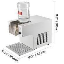 Máquina de hielo de copo de nieve, 176LBS / 24H máquina de hielo de copo de nieve, máquina de afeitar hielo con hoja de acero inoxidable, máquina eléctrica de cono de nieve con tanque de 0.48Gal, pre-enfriamiento rápido de 90S, para casa y reunión pequeña - Plateado - Ver 10