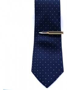 BXLE - Clips de corbata para hombre, clip de corbata de tiro de pistola dorada, diseño de bala para hombre de boda, accesorios de caza novedosos (clip de corbata), Cobre Metal - 1 - Ver 5