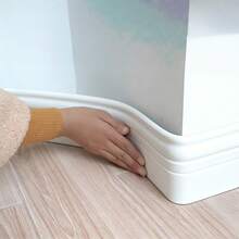 1pc 2m/78.74in Self-Adhesive Baseboard, Flexible Baseboard Trim, Peel And Stick, Suitable For Stripe Line Anti-Collision Wall - Multicolor - View 6