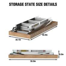 Aluminum Attic Ladder 350-Pound Capacity 22 1/2" X 54" Opening 7-10ft Ceiling - 22.5"x54" - View 7