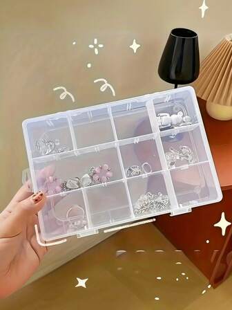 1pc Multi-Functional Storage Box, 12 Compartments With Removable Dividers, Suitable For Storing Craft Supplies, Jewelry, DIY Items, Etc.
