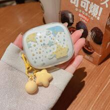 Nuevo estuche protector inalámbrico para auriculares con diseño lindo de conejo y estrella, adecuado para Buds 6Lite/6 Pro/8pro 5/6s, Buds 4Lite/6/7s, Buds 5 Pro/Buds 6 Active, funda suave transparente para auriculares - Conejo estrella de pantalla completa + colgante - Ver 4