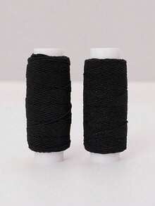 2 Rolls Elastic Sewing Thread, 0.6mm Polyester Rubber Band, High Strength Nylon/Polyester Thread Spool, Suitable For Sewing Machines, Each Roll Bottom Has Super Fine Closed Round Elastic Cord For Ruffles And Flounces, Applicable For Sewing Machines, Garment Making, DIY Crafts, Edging, Stitching, Suitable For Industrial And Household Sewing Equipment, For Fabric Edging, Neatly Wound, Durable, Craft Supplies, Home Sewing Enthusiasts - White - View 8