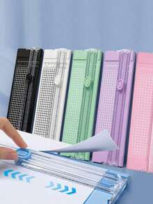 1/5pcs A4/A3 Paper Cutter, Portable Plastic Paper Trimmer, Mini Photo Cutting Tool, Manual Desktop Slide Cutting Blade, Back To School, School Supplies