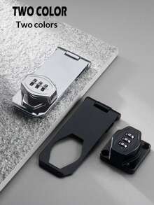 Two-Color Combination 3-Digit Combination Lock Latch - Matte Black & Silver Safety Lock For Cabinets, Suitcases & Drawers, Anti-Theft Security Lock