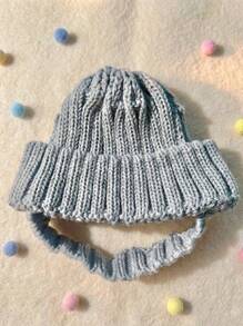 PETSIN 宠物猫狗针织帽，马尔济斯犬露耳帽，室内外保暖 - 彩色 - 查看 7