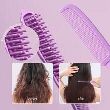 Lược chải tóc gấp gọn nhỏ gọn | Làm mượt tóc tức thì khi đi du lịch, văn phòng và chỉnh sửa tóc hàng ngày | Bàn chải tóc gấp gọn tiết kiệm không gian | Gỡ rối nhẹ nhàng và dễ dàng cất giữ - Nhiều màu - Xem 4