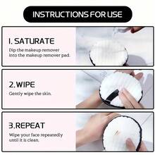 1/3/5pcs Soft Ultra-Fine Fiber Cleansing Pads, Reusable Double-Sided Makeup Remover Pads, Gentle Facial Cleansing And Makeup Removal. Suitable For Daily Cleansing, Cleaning, Skincare And Bathing. Gentle On Skin, Suitable For All Skin Types, Washable, Quick Makeup Removal. - Multicolor - View 7