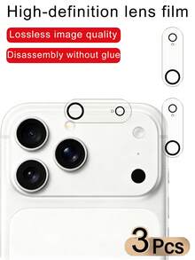 3pcs Apple Camera Lens Protector Film, Compatible With IPhone 17/16e/16 Plus/16/16 Pro Max/16 Pro/15 Pro Max/15 Pro/15/15 Plus/14 Pro Max/14 Pro/14/14 Plus/13 Pro Max/13/13 Pro/13 Mini/12 Pro Max/12/11/11 Pro - Black - View 33