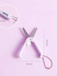 1 Piece Of Morandi Portable Mini Scissors Creative Cute Retractable Folding Scissors Multifunctional Paper Cutting Tool Suitable For Daily Use