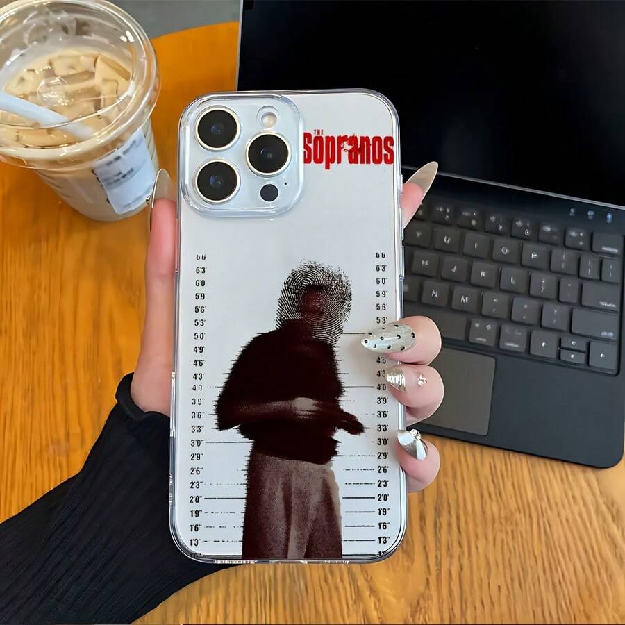 Funda para teléfono de la serie de televisión S-Sopranos, compatible con los modelos de 17, 16E, 16, 15, 14, 13, 12, 11 Pro Max, Mini, Air, XR, XS, X, 7, 8 Plus, con una cubierta trasera de TPU suave y transparente. - Mezcla de colores - Ver 1
