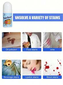 1pc 50ml Portable Stain Remover Pen, Strong Cleaning Stick, Fabric Stain Remover, Quick No-Rinse Liquid Roller Cleaner, Suitable For Emergency, Textile Cleaning Tool - Multicolor - View 6