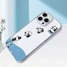 Diseños variados de patrones de pandas buceadores en una funda protectora transparente, cubierta de teléfono a prueba de golpes, carcasa blanda adecuada para iPhone 17/16/15/14/13/12/11/Plus/Pro Max Series, combinando moda y creatividad - Color mezclado 1-1023 - Ver 6