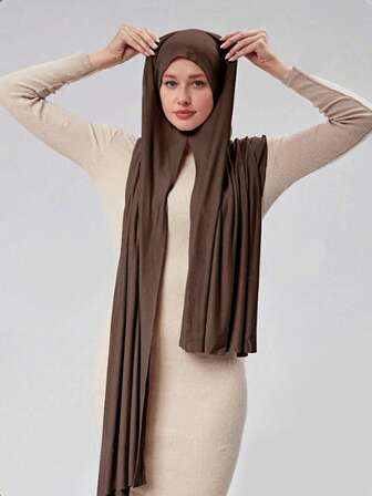 Mellanösterninspirerad snabbdragen turbanhuvudbonad för kvinnor – Enkel konvertibel huvudduk för vardagligt bruk