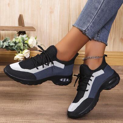 2025 New Cushioned Shock-Absorbing Sports Shoes, Thick Sole Running Shoes, Women's Casual Sneakers For Spring/Summer Travel