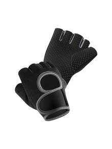 1 Pair Unisex Breathable Fitness Workout Gloves, Suitable For Basketball, Dumbbell, Weightlifting Training, Pull-Up Bar, Cycling, Half Finger Anti-Slip Sports Gloves, Women Gym Gloves, Gym Accessories, Workout, Fitness, Home Exercise - Multicolor - View 22