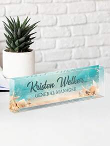 1pc Customized Acrylic Desk Name Plate, Customizable Text, 20 Styles, Personalized Employee Appreciation Gift - Acrylic Desk Name Plate Customization - Gift For Teachers, Colleagues, Nurses, Managers - Multicolor - View 19
