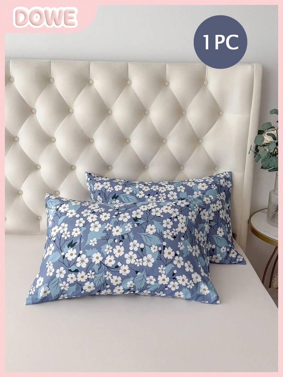 1个100%涤纶花卉图案信封式枕套，不含枕芯