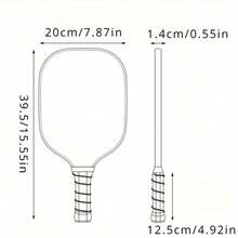 1PC Pickleball Paddle With Textured Glass Fiber Grip Surface, For Maximum Spin And Control With Added Power - Polypropylene Honeycomb Core Pickleball Racket